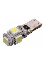 Žárovka 5 SMD LED 12V T10 s rezistorem CAN-BUS ready bílá