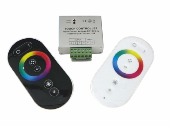 Dotykový ovladač  RGB s pokročilou mikro řídící jednotkou, RF, bílý